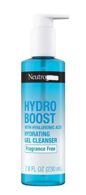 1 Pack, Hyd~ro Boost Hyaluronic Acid Gel Facial Cleanser and Face Wash, Fragrance-Free, 7.8 oz (Package May Vary)