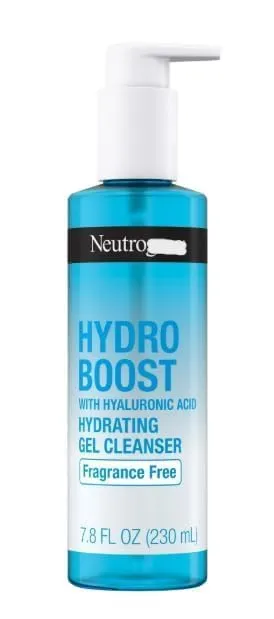 1 Pack, Hyd~ro Boost Hyaluronic Acid Gel Facial Cleanser and Face Wash, Fragrance-Free, 7.8 oz (Package May Vary)