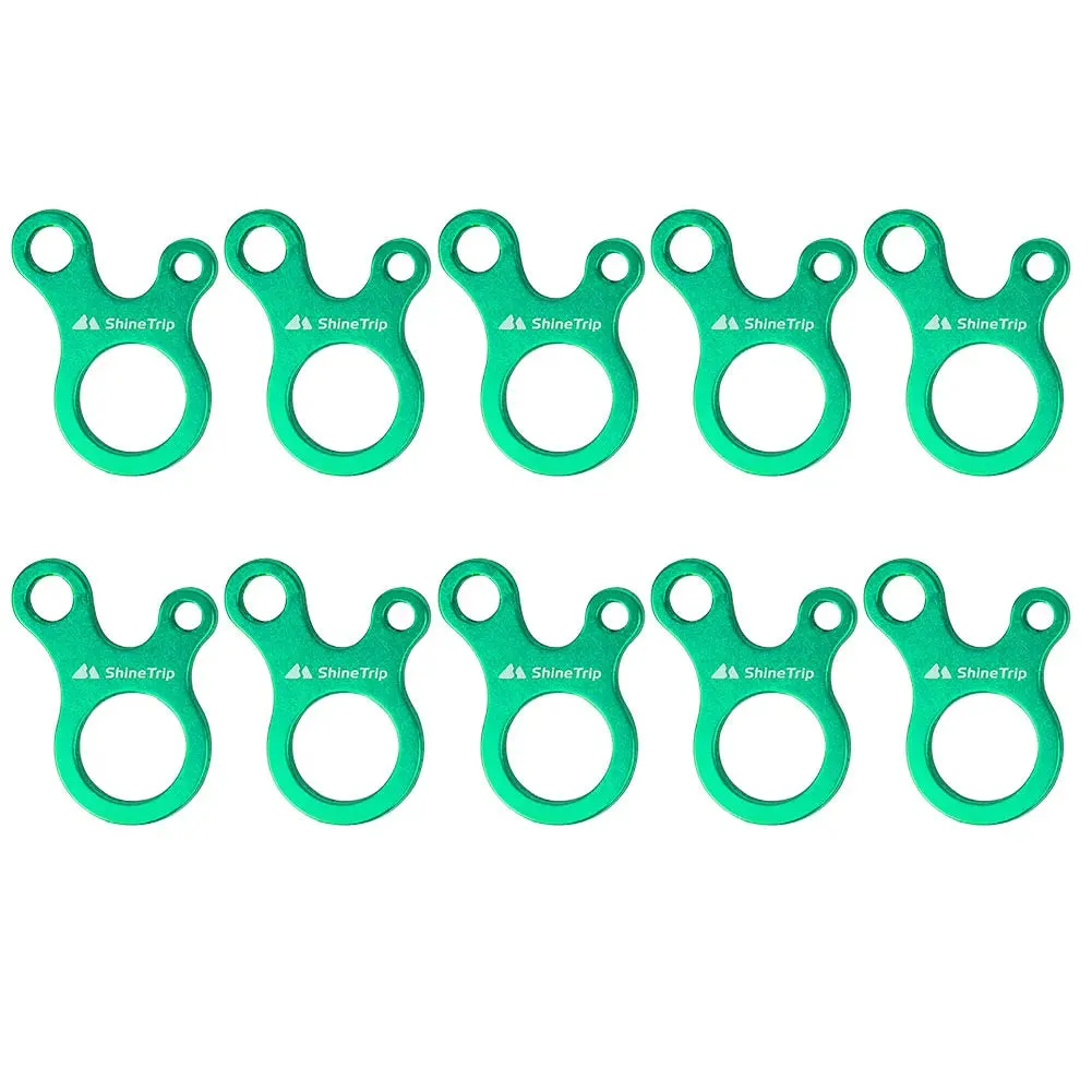10 Pcs Aluminum Alloy Tent Rope Buckle Set