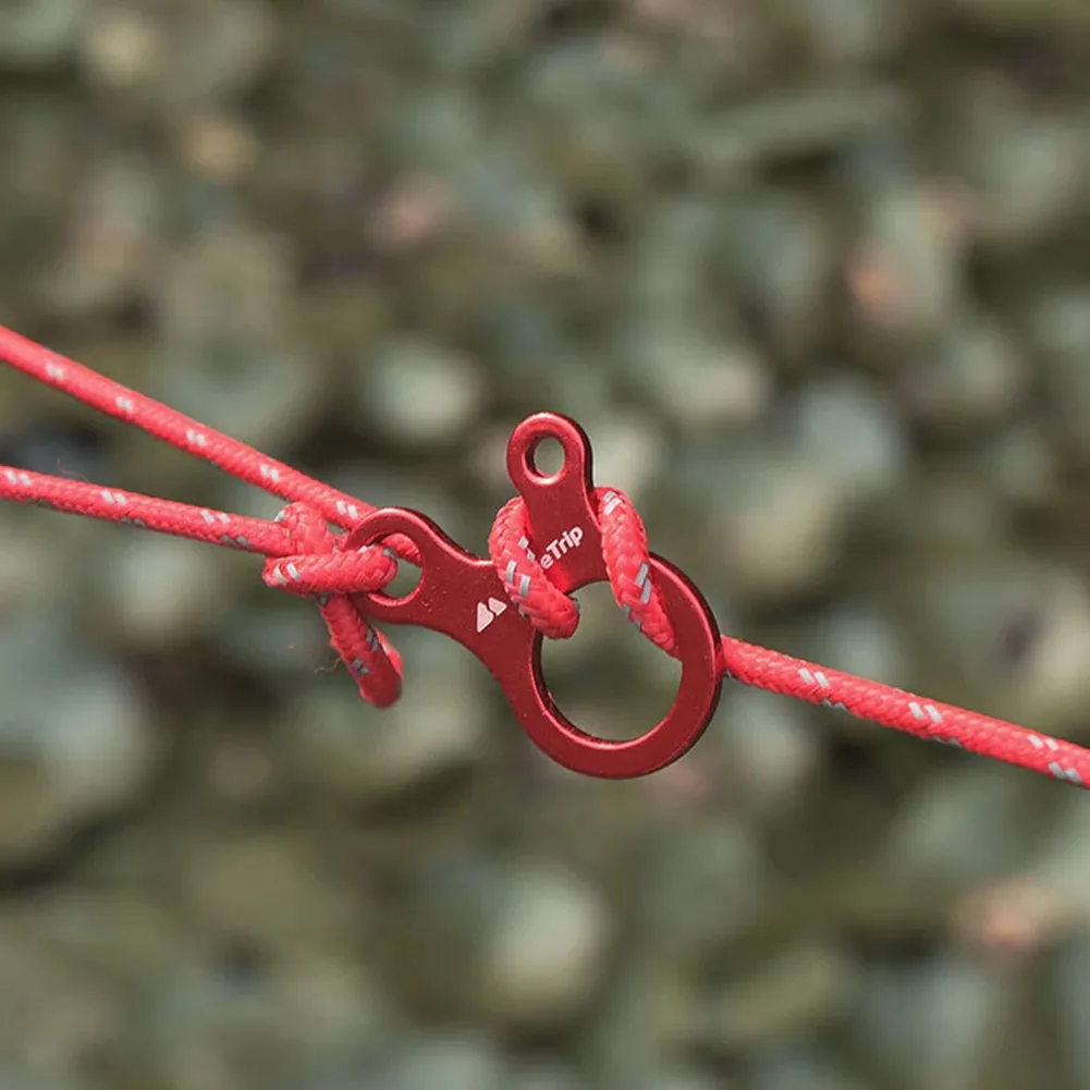 10 Pcs Aluminum Alloy Tent Rope Buckle Set