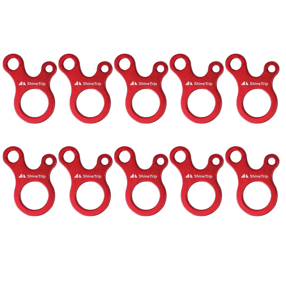 10 Pcs Aluminum Alloy Tent Rope Buckle Set
