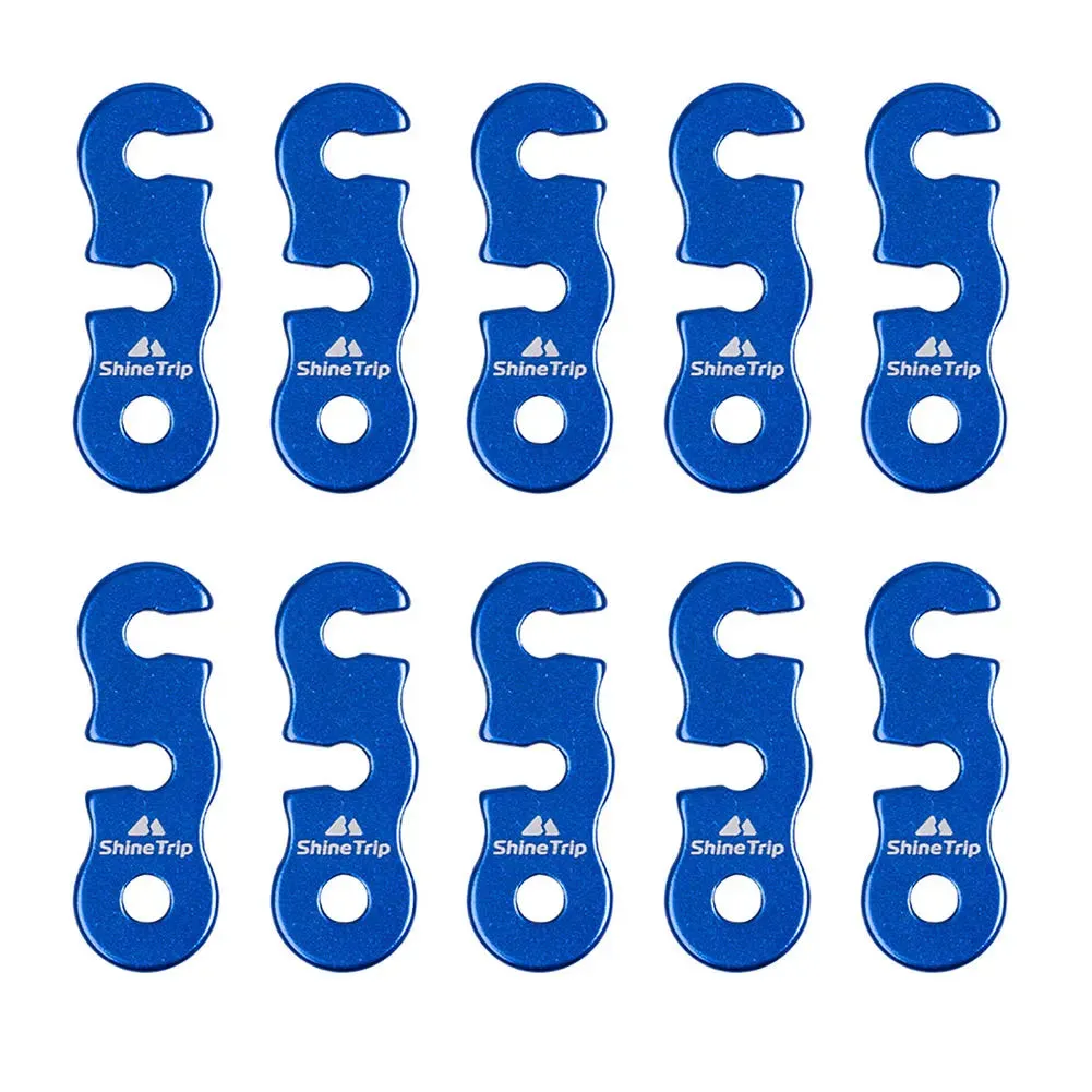 10 Pcs Aluminum Alloy Tent Rope Buckle Set