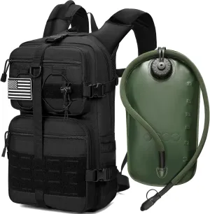 1050D Tactical Hydration Backpack with 3L Water Bladder, Military Molle Water Backpack for Men & Women, Hydration Pack for Hiking, Biking, Running, Climbing, Daily Use