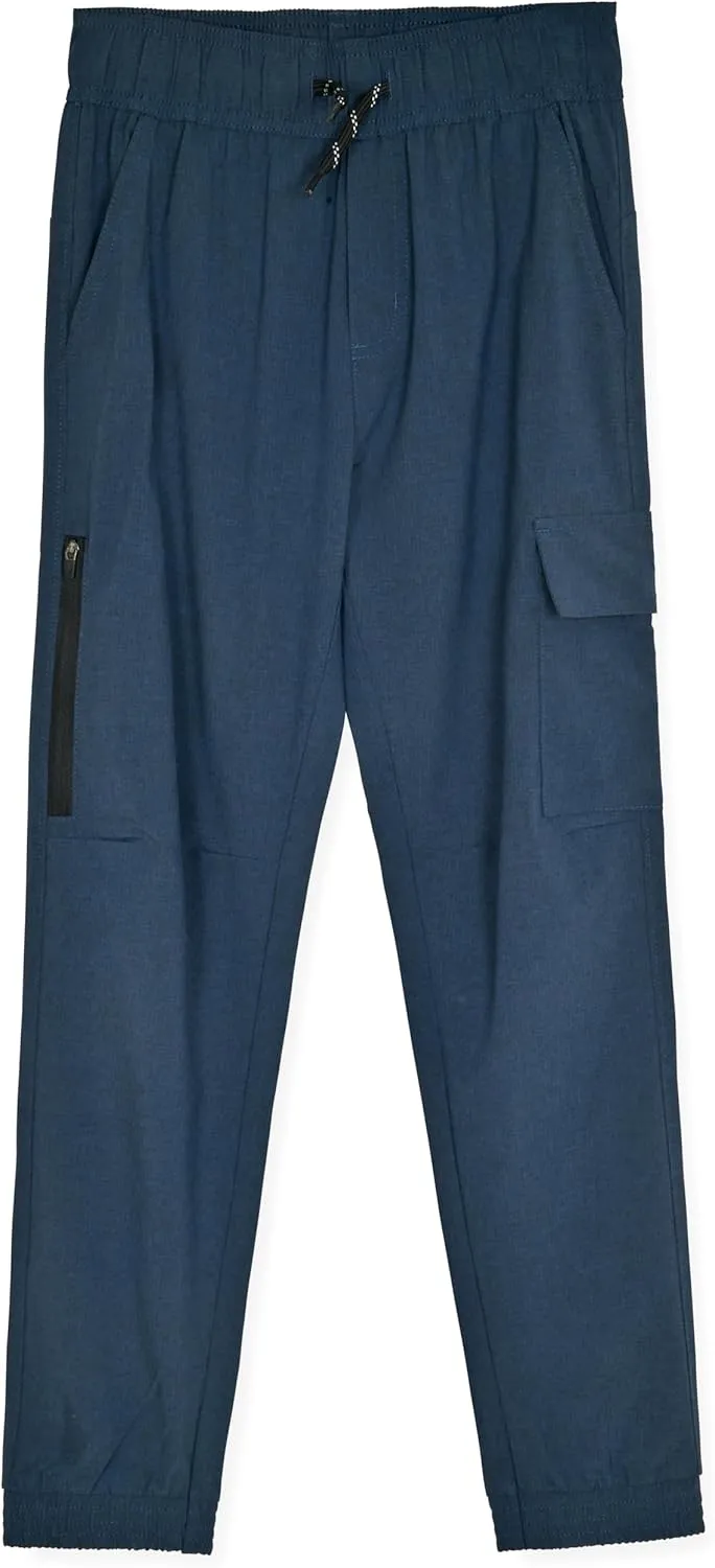 2 Pack Boys Jogger Pants Lightweight Hybrid Skateboard Pants for Boy