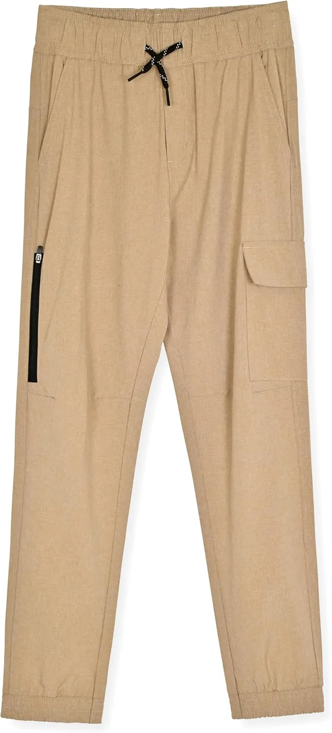 2 Pack Boys Jogger Pants Lightweight Hybrid Skateboard Pants for Boy