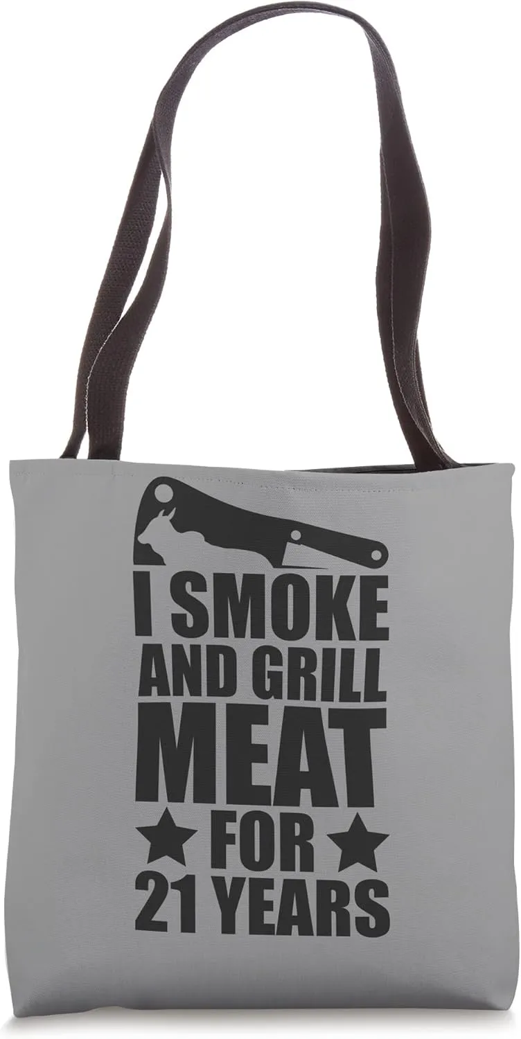 21st Birthday - Grilling Enthusiastic - Smoke & Grill Meat Tote Bag