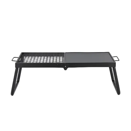 22.4" Folding Campfire Grill Portable Heavy Duty Steel Mesh Grate