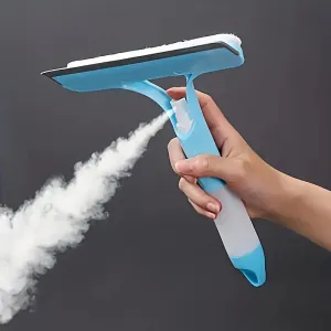 3-in-1 Handheld Glass Cleaner with Scraper & Sprayer - Versatile Window Wipe