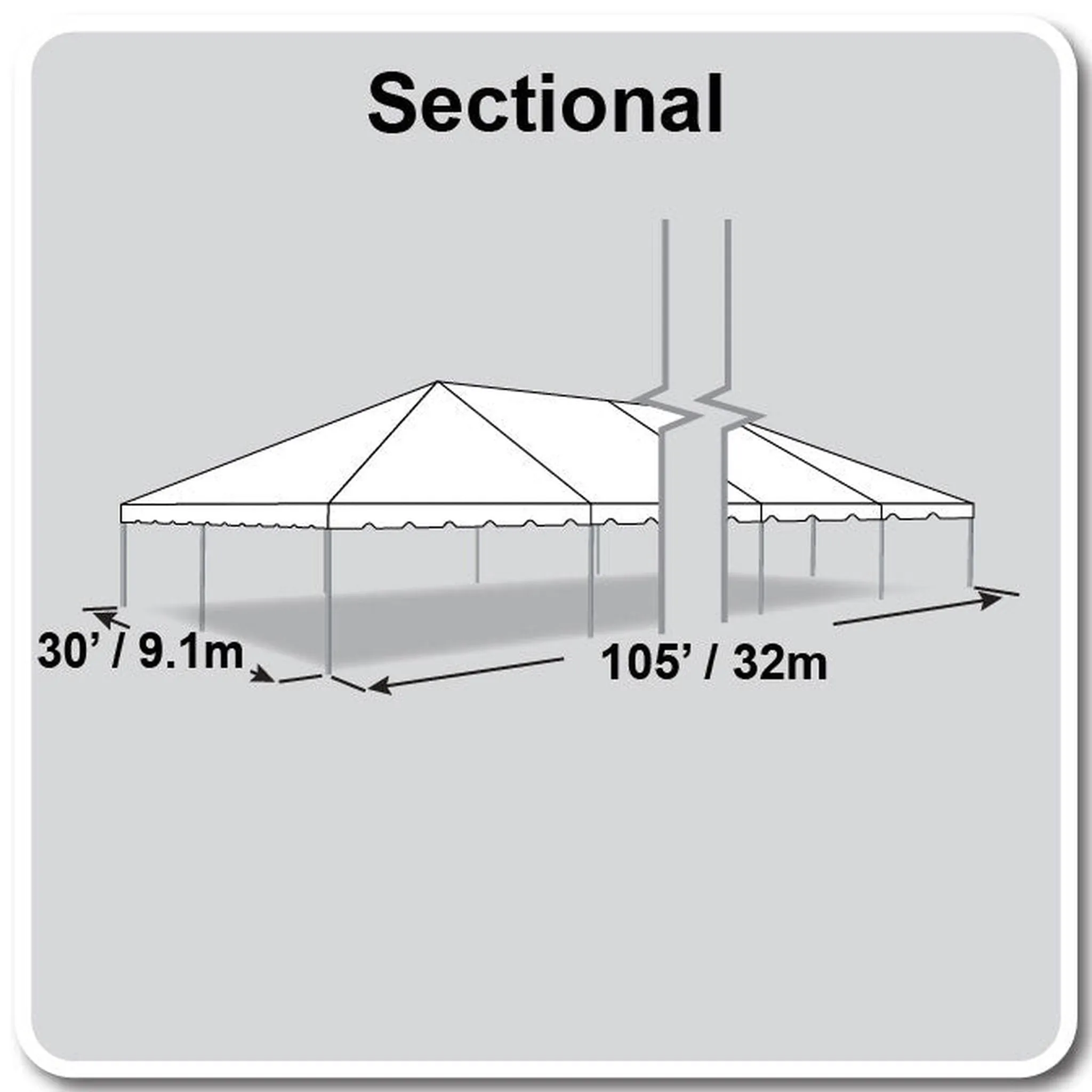 30x105 Classic Series Frame Tent