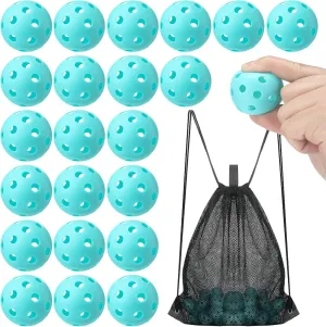36 Pcs Mini Plastic Baseball Practice Training Balls Lightweight Hollow Softballs with a Drawstring Bag for Hitting, Baseball Batting Training Indoor Outdoor Use