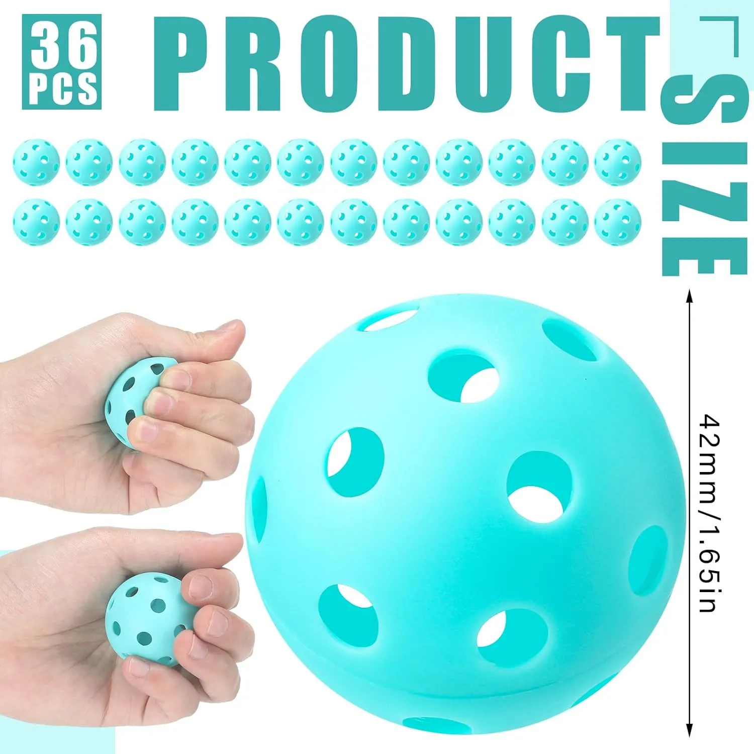 36 Pcs Mini Plastic Baseball Practice Training Balls Lightweight Hollow Softballs with a Drawstring Bag for Hitting, Baseball Batting Training Indoor Outdoor Use