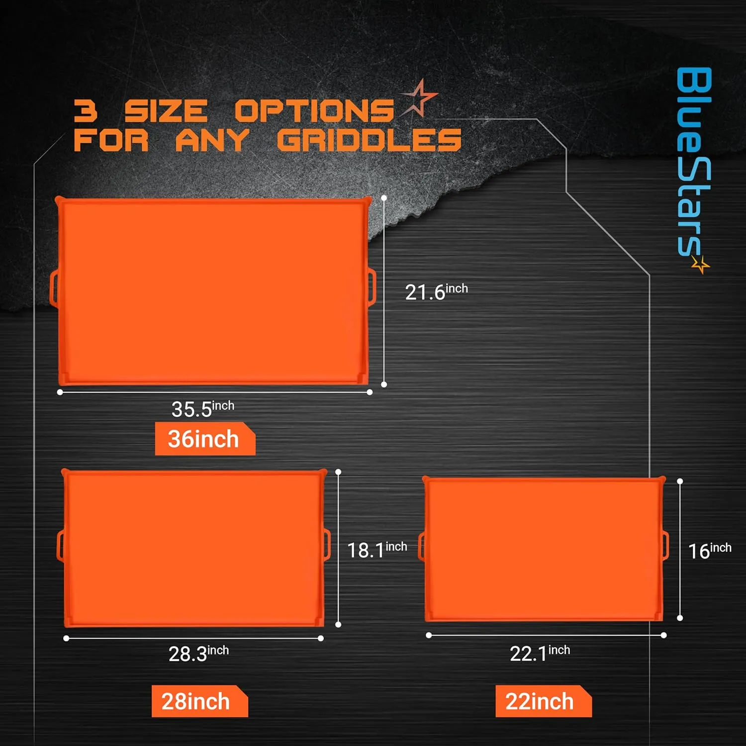 36" Silicone Griddle Cover for Blackstone Grill - Heavy Duty Food Grade Silicone, Blackstone Griddle Accessories, Protective Griddle Mat for Outdoor Grill All Year Round