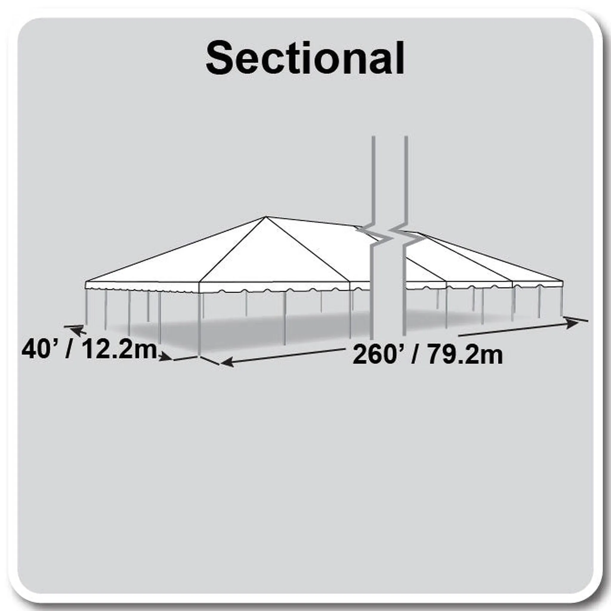 40x260 Classic Series Frame Tent