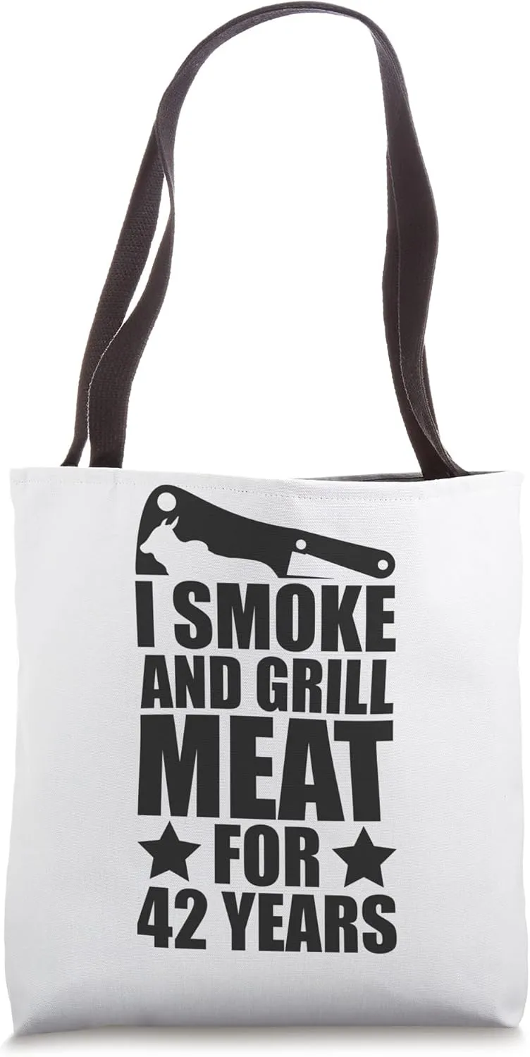 42nd Birthday - Grilling Enthusiastic - Smoke & Grill Meat Tote Bag