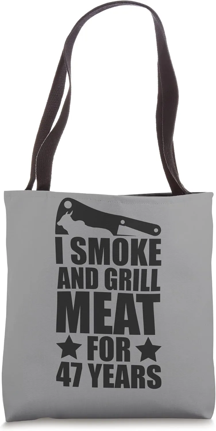 47th Birthday - Grilling Enthusiastic - Smoke & Grill Meat Tote Bag