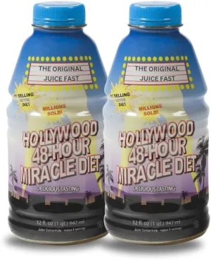48-Hour Miracle Fruit Juice Cleanse Diet 2-Pack, Detox Cleanse for Weight Loss & Rejuvenation, Food Replacement, Fast Acting Diet, Weight Loss Drink, 32 Fl. Oz.