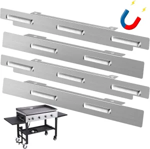 4pcs Stainless Steel Wind Guards for 36” Blackstone Griddle - Magnetic Screens Protect Flame, Hold Heat - Compatible with Blackstone Grill Accessories & Hood