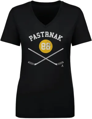 500 LEVEL David Pastrnak Women's V-Neck T-Shirt - David Pastrnak Boston Sticks