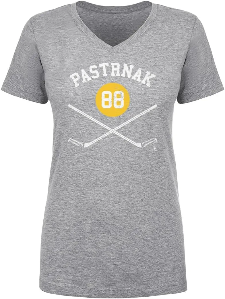 500 LEVEL David Pastrnak Women's V-Neck T-Shirt - David Pastrnak Boston Sticks