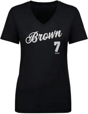 500 LEVEL Jaylen Brown Women's V-Neck T-Shirt - Jaylen Brown Boston Script