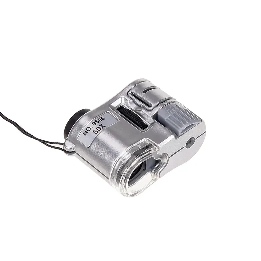 60X Handheld Magnifying Glass Mini Pocket Microscope