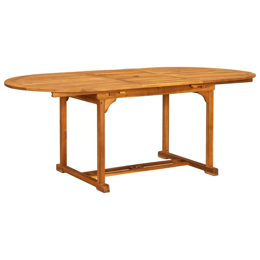 7 Piece Patio Dining Set Solid Acacia Wood