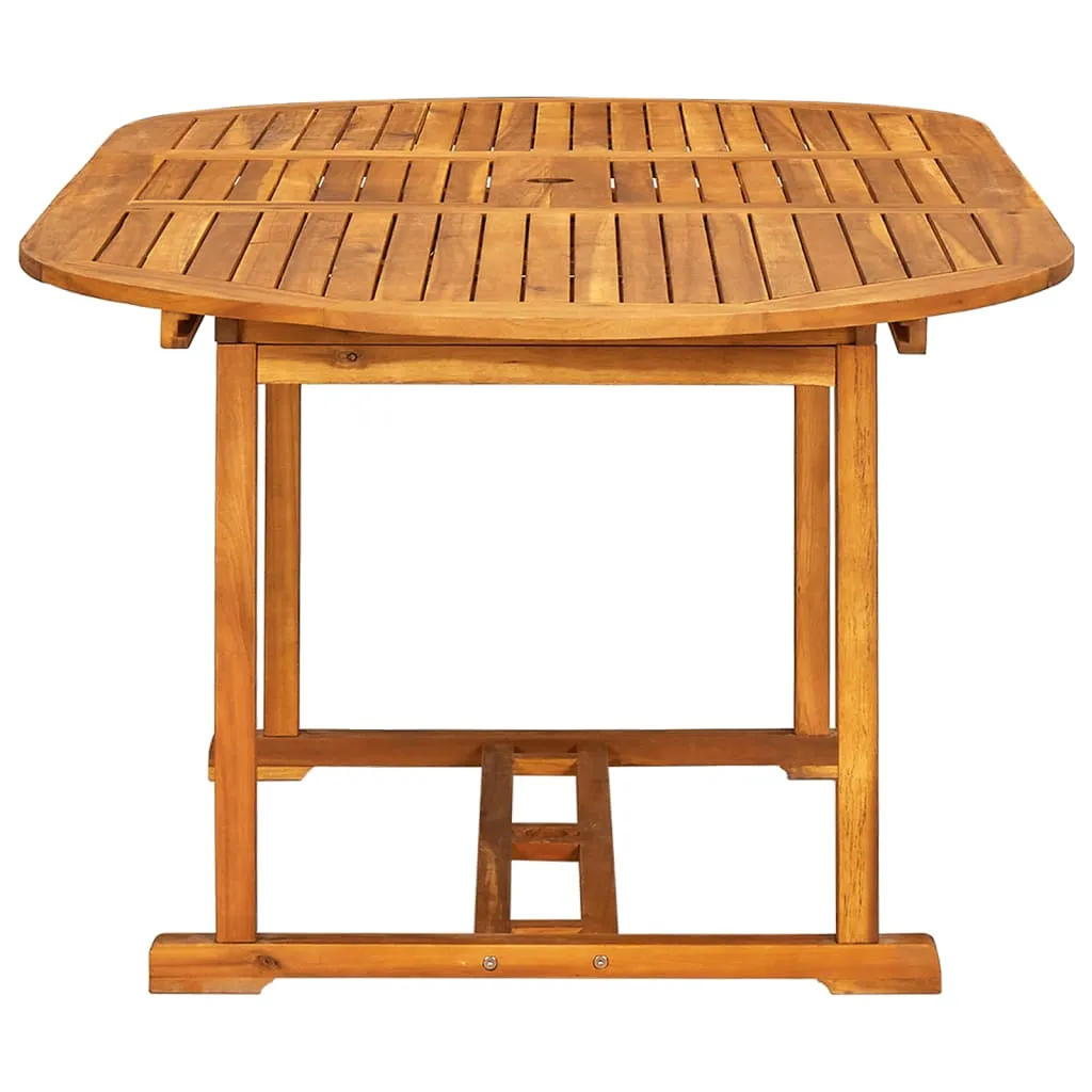7 Piece Patio Dining Set Solid Acacia Wood