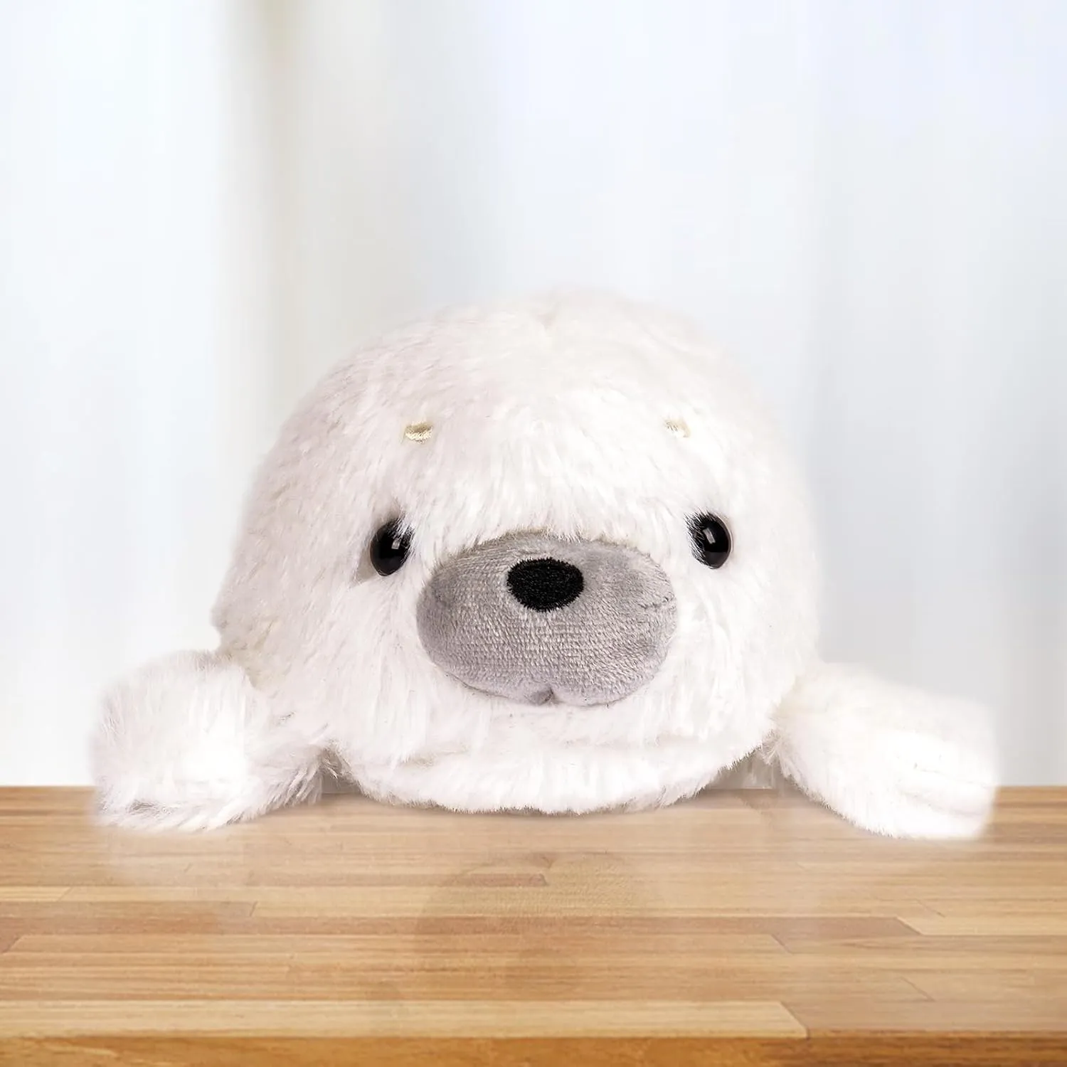 7.8" White Seal Plush – Posture Improvement Desk Buddy – Soft & Supportive Sitting Companion – Cute Stuffed Animal for Office, Study, and Gift