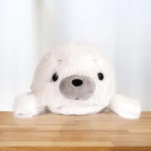 7.8" White Seal Plush – Posture Improvement Desk Buddy – Soft & Supportive Sitting Companion – Cute Stuffed Animal for Office, Study, and Gift