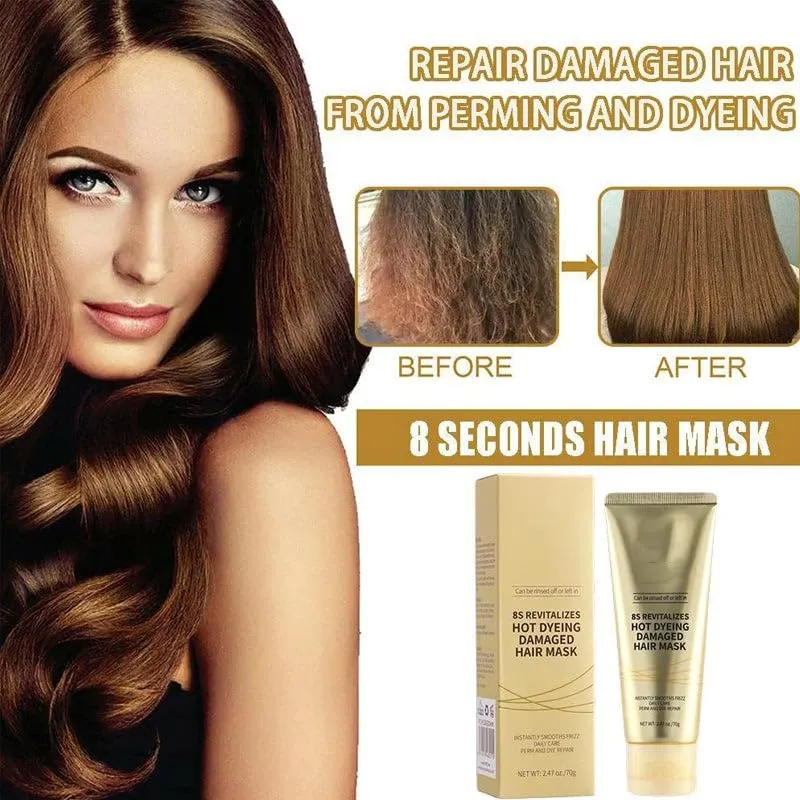 8-Second Revitalising Hair Mask for Dry and Damaged Hair, Intensive Hydration Hair Masque, Intensive Repair For Damaged Hair, Adds Smoothness & Shine for Visibily Healthy Hair (3 PCS)