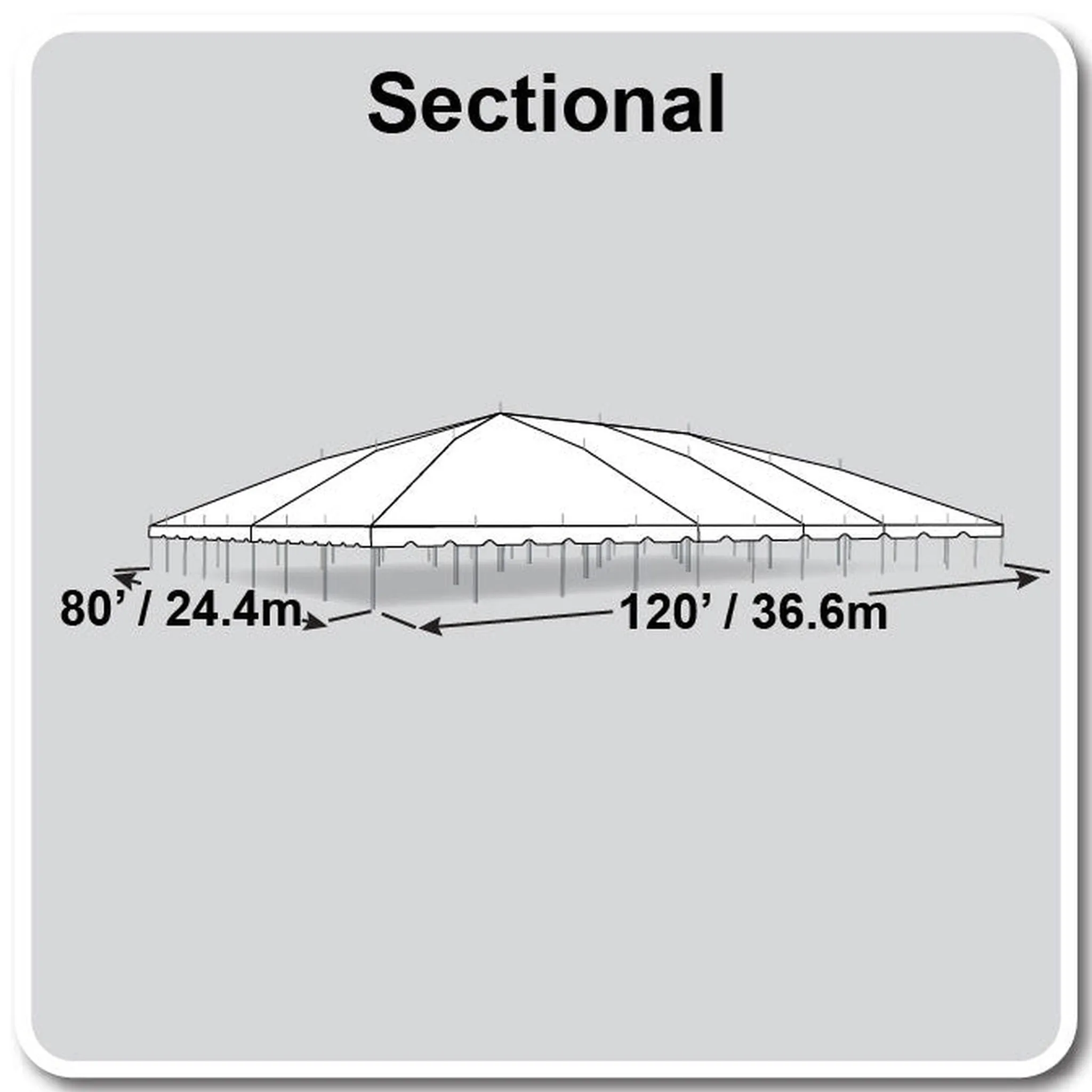 80x120 Classic Series Pole Tent