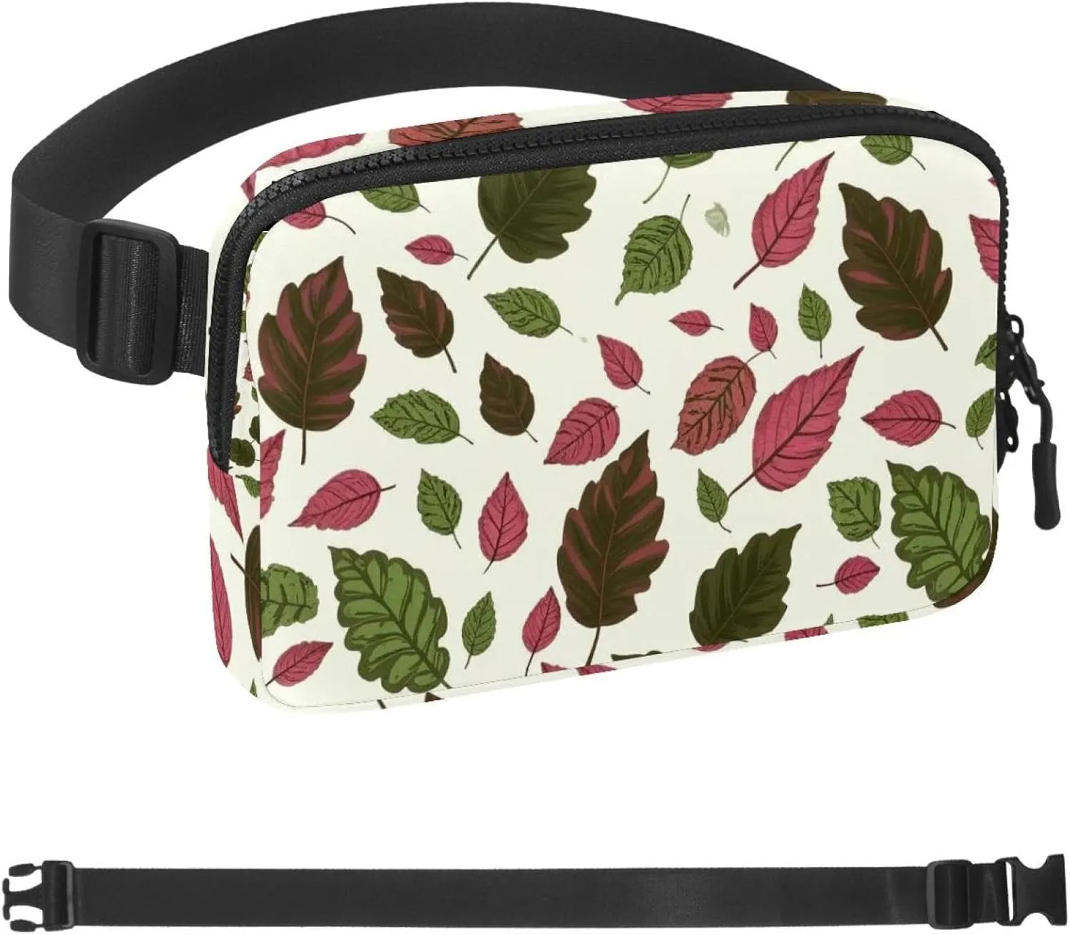Aesthetic Leaves-383 Belt Bag for Men and Women Fanny Pack,Belt Bag with Adjustable Strap,Fashion Crossbody Everywhere Belt Bag for Travel Outdoors Running Hiking