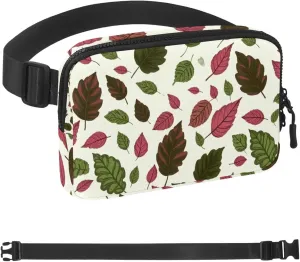 Aesthetic Leaves-383 Belt Bag for Men and Women Fanny Pack,Belt Bag with Adjustable Strap,Fashion Crossbody Everywhere Belt Bag for Travel Outdoors Running Hiking