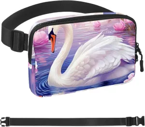Aesthetic Swan-323 Belt Bag for Men and Women Fanny Pack,Belt Bag with Adjustable Strap,Fashion Crossbody Everywhere Belt Bag for Travel Outdoors Running Hiking