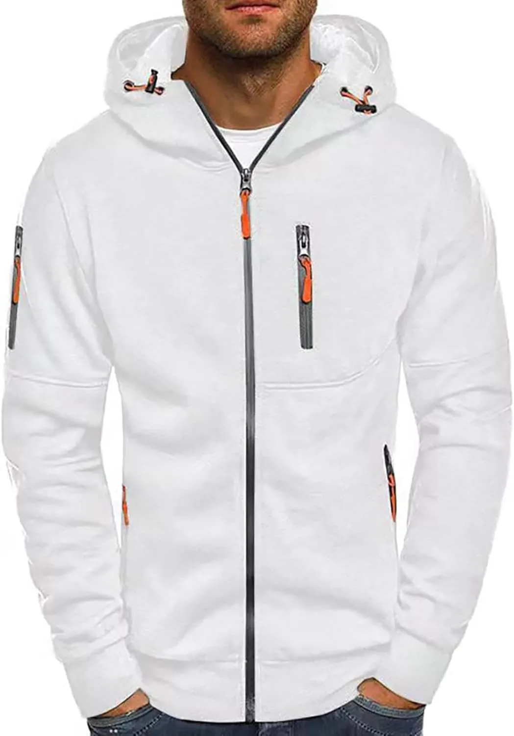 Alalaso Men's Hoodie Lightweight Long Sleeve Novelty Jersey with Hood Regular Fit Stretch Breathable Pullover