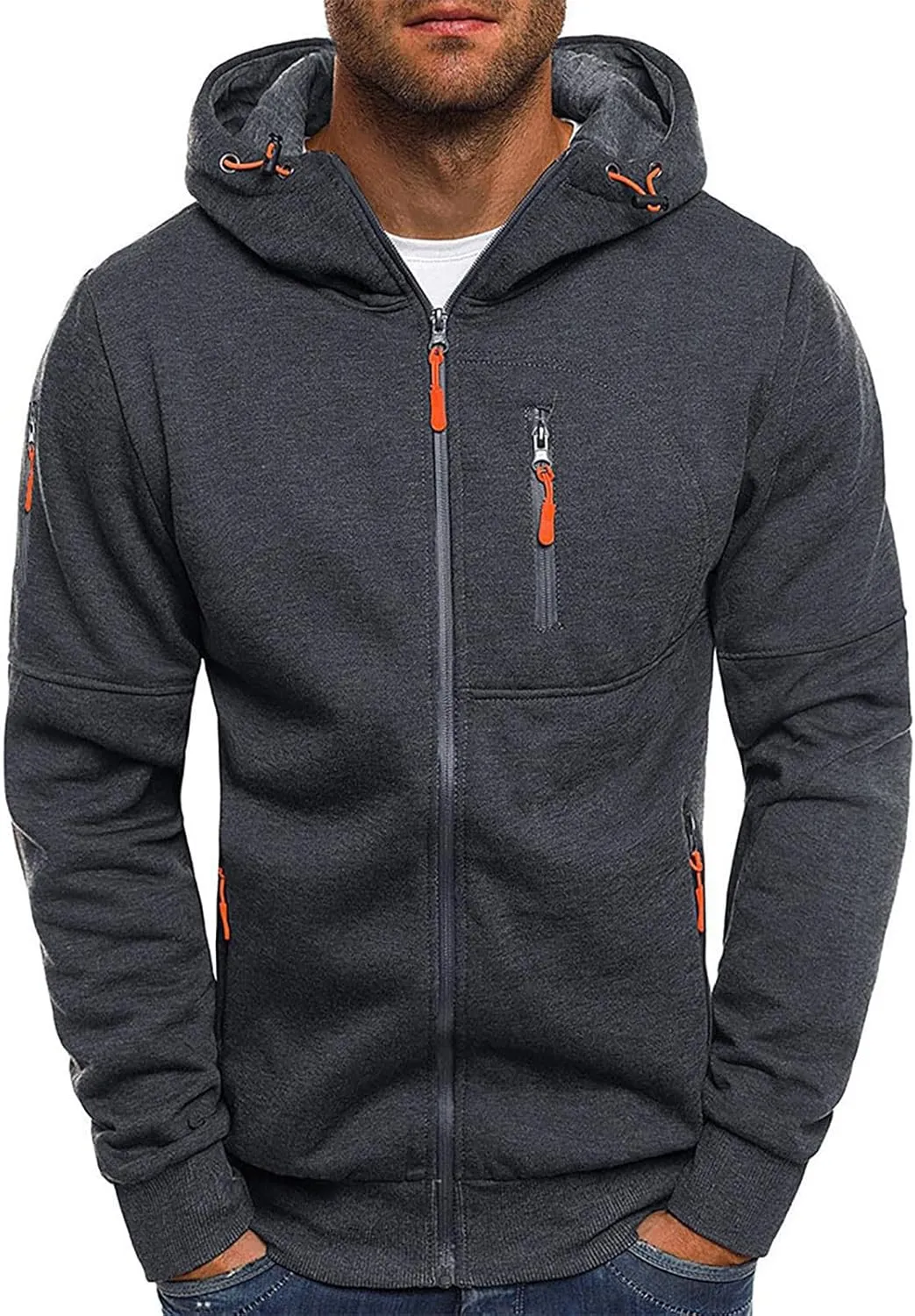 Alalaso Men's Hoodie Lightweight Long Sleeve Novelty Jersey with Hood Regular Fit Stretch Breathable Pullover