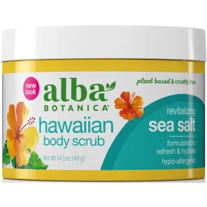 Alba Botanica Hawaiian Body Scrub, Revitalizing Sea Salt, Refresh & Hydrate, Hypo-Allergenic 14.5 Oz - 10 Pack