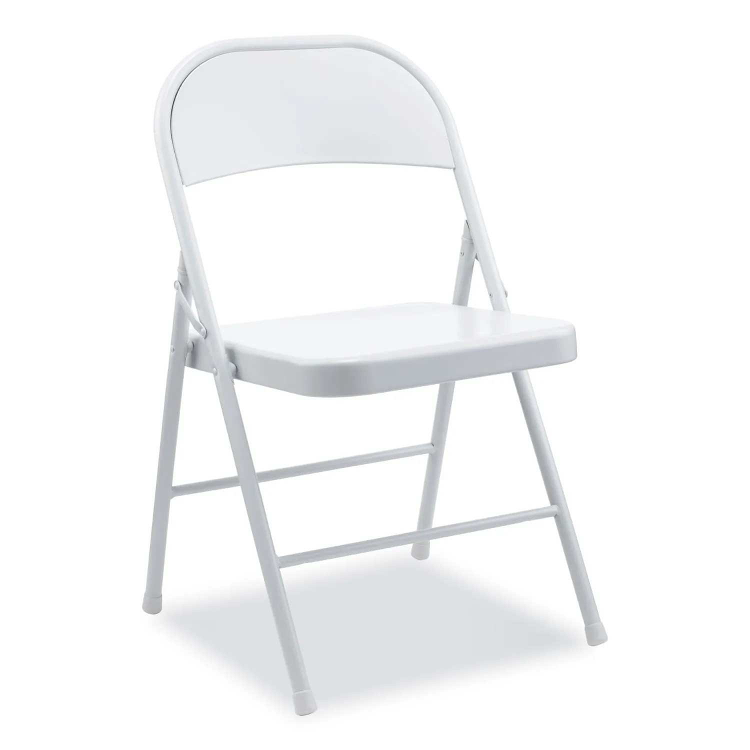 Alera® Armless Steel Folding Chair, Supports Up to 275 lb, Gray Seat, Gray Back, Gray Base, 4/Carton