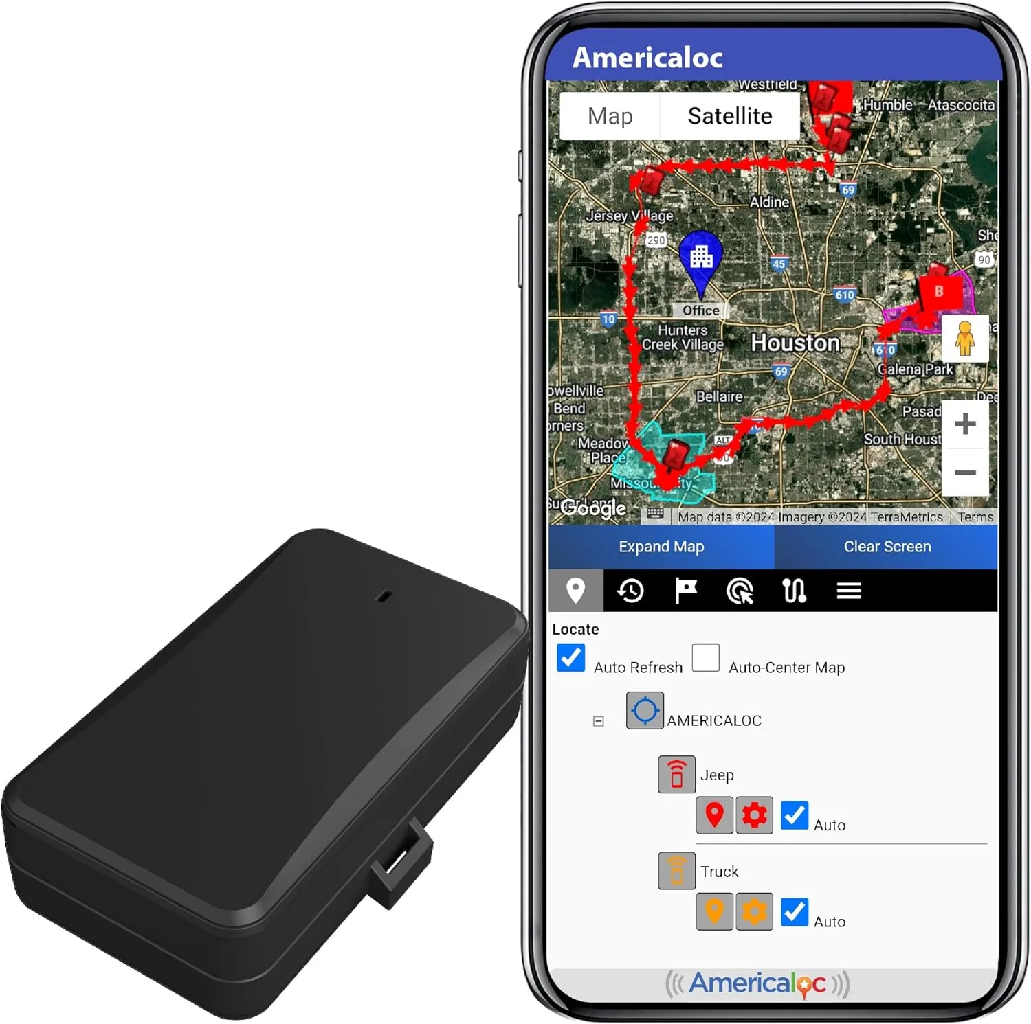 Americaloc Pro GPS Tracker LLX. Includes 4 Months of Free Service