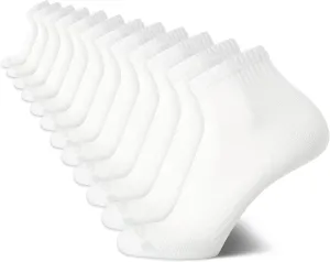 AND1 Men's Socks - PROPLATINUM Lightweight Quarter Cut Socks (12 Pack)
