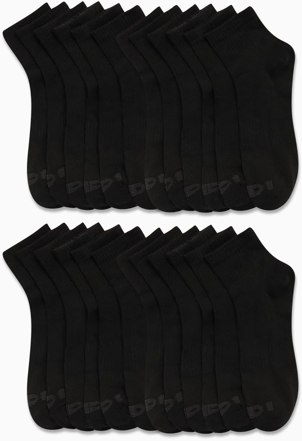 AND1 Men's Socks - PROPLATINUM Lightweight Quarter Cut Socks (24 Pack)