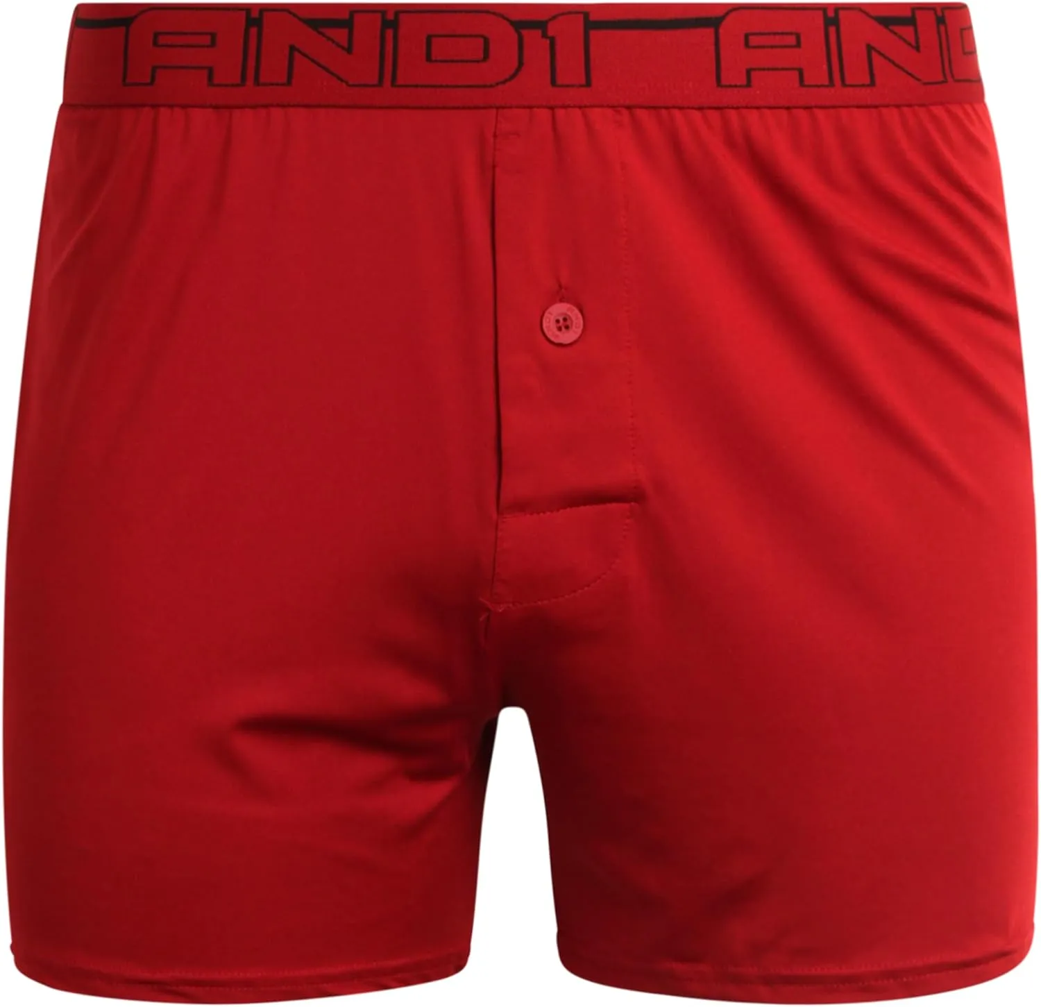 AND1 Men's Underwear Boxer Briefs - 6 Pack Lightweight Classic Knit Performance Boxers for Men with Button Fly Pouch (S-3XL)