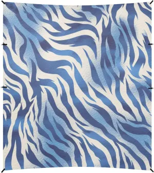 Animal Print Style Medium Slateblue Foldable Beach Tent UPF50 Easy Setup Sun Shade with Sand Shovel, Sandbags for Family Trips, Picnics & Camping