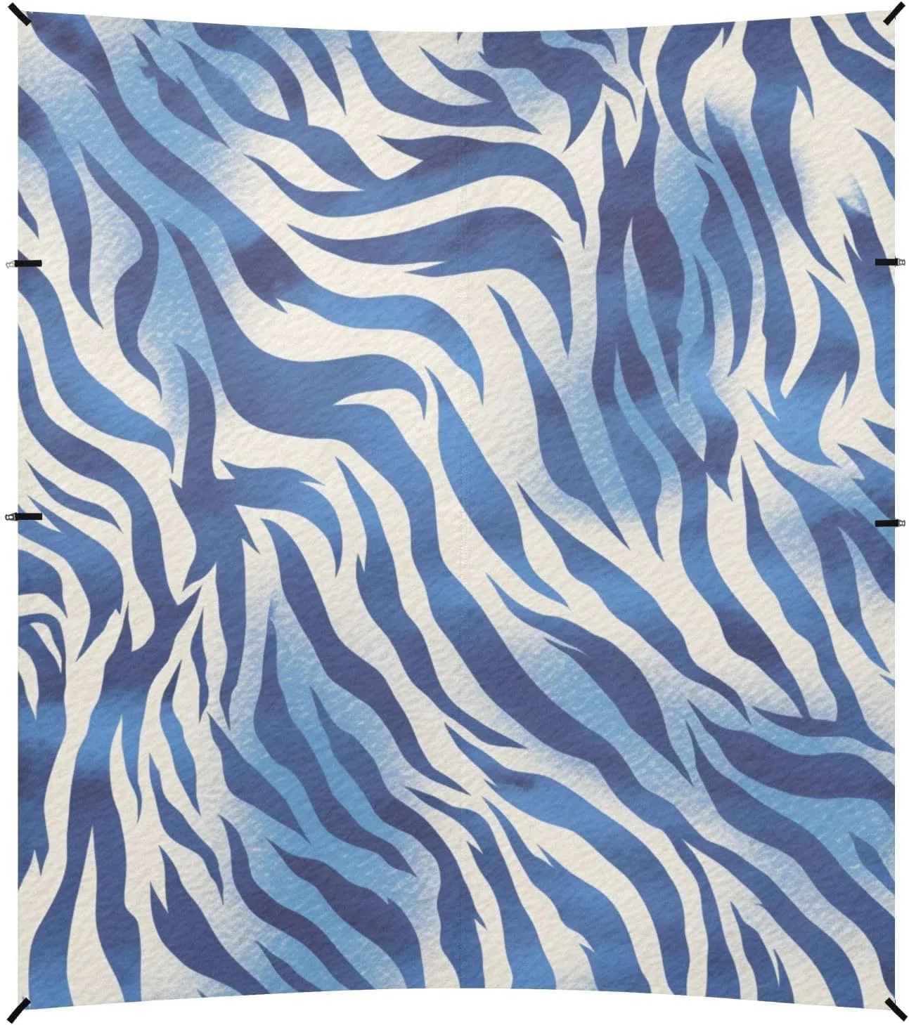 Animal Print Style Medium Slateblue Foldable Beach Tent UPF50 Easy Setup Sun Shade with Sand Shovel, Sandbags for Family Trips, Picnics & Camping