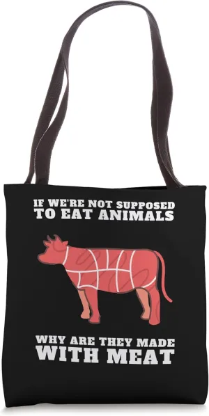 Anti Vegan Carnivore Meat Eater Keto Diet Tote Bag