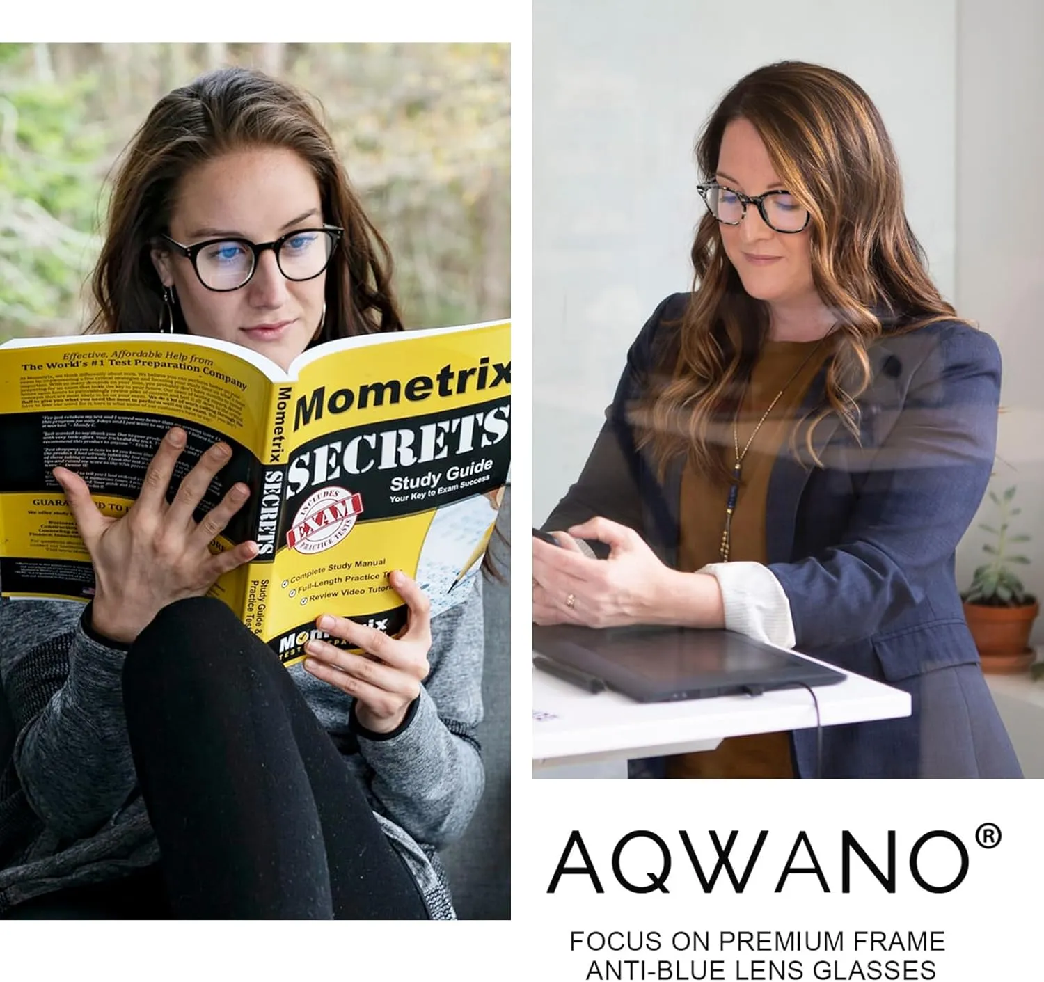 AQWANO 4 PACK Bifocal Reading Glasses for Men Women Bifocals Readers, Lightweight Comfortable Fashion with 1* Bifocal Sun Readers with Clear Top Lens, 2.5