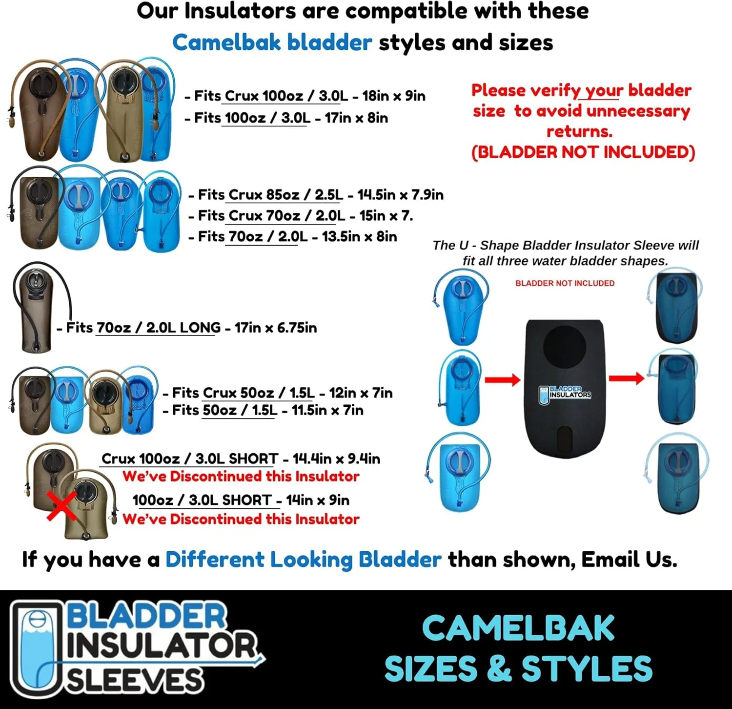 are Compatible with Camelbak Hydration Pack Reservoirs