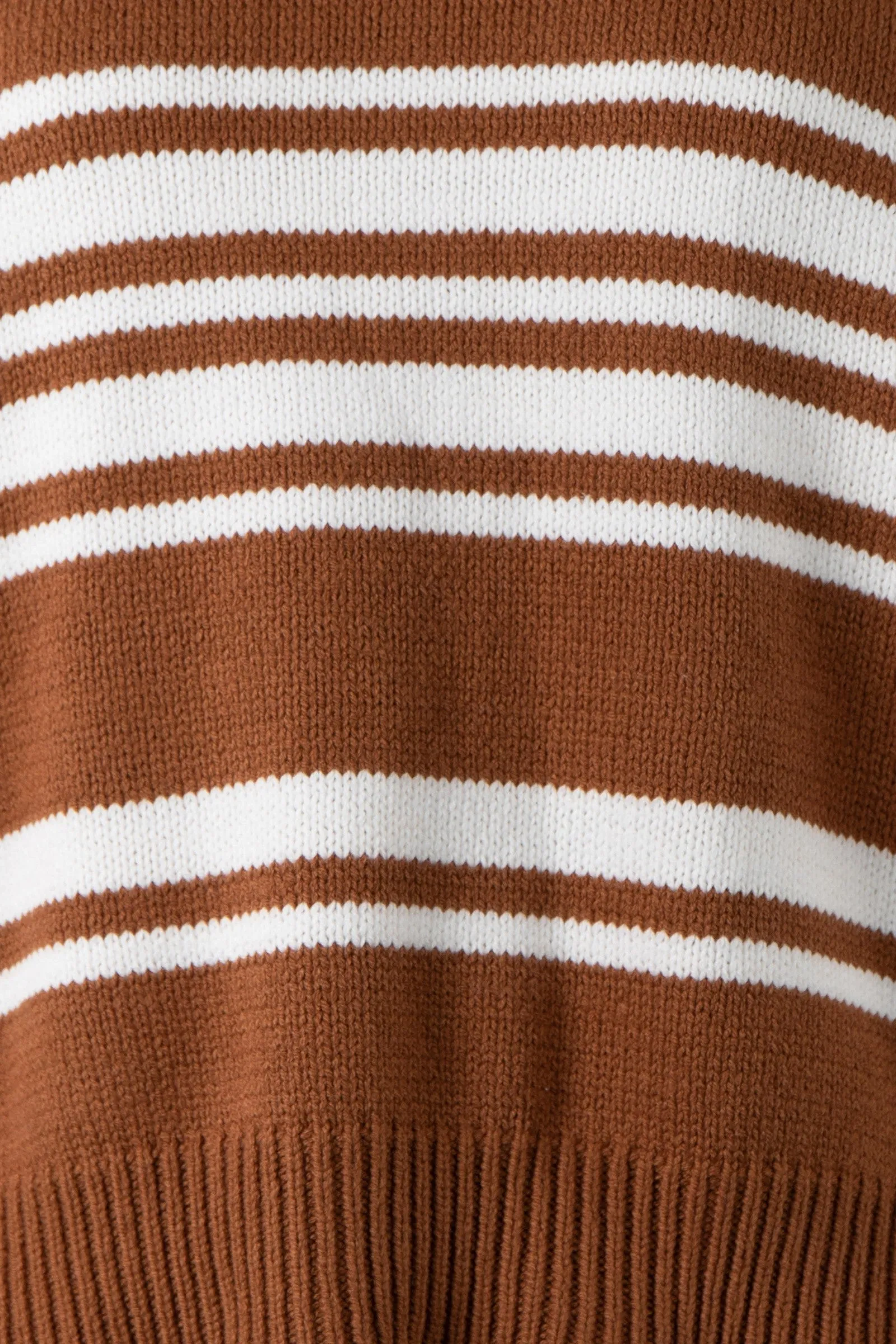 Asymmetrical Striped Lightweight Knit Cropped Top