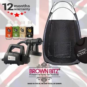 Aura compact elite professional spray tan package machine tent and solutions