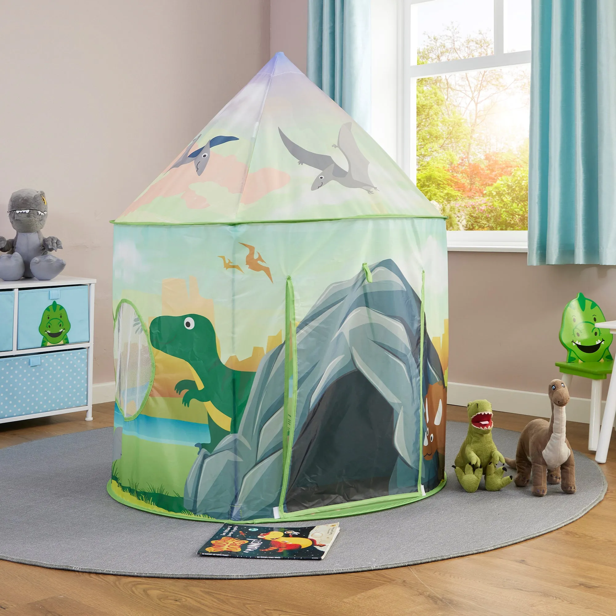 Austism-Friendly Kids 2 Tot Dinosaur Pop-up Play Tent | Den | Storage Bag | 18m  